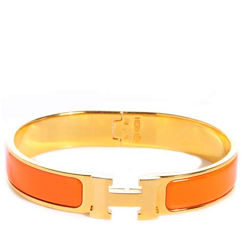 hermes orage logo bracelet|hermes clic clac bracelet.